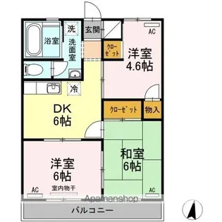 ドメスティックカーサ【3階】の間取り