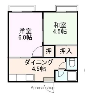コーポ麻衣【206号室】の間取り