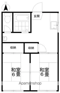 コーポ落合A【203号室】の間取り