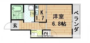 ユニクオーレ五日市Ⅱ【103号室号室】の間取り