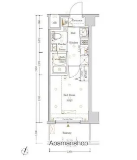 LOG横浜伊勢町【6階】の間取り