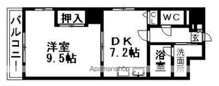 レジデンスカープ今池【6階】の間取り