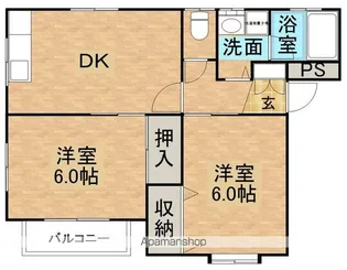 福田ハイツ【201号室】の間取り