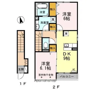 リバーコート【2階】の間取り
