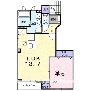 マーベラスコート壱番館【1階】の間取り