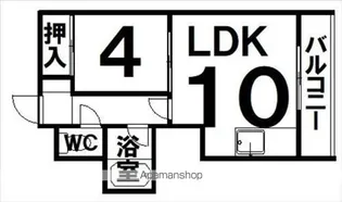 サウスコート【102号室】の間取り