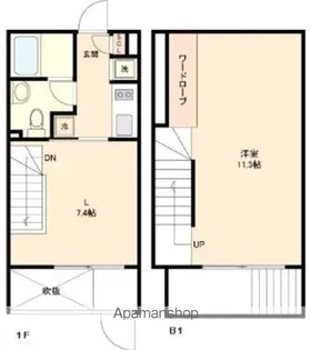 GRAN PASEO新宿【102号室】の間取り