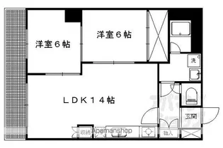 ハイムフロイデン一乗寺【A7号室】の間取り