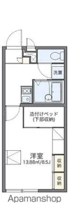レオパレス輝【102号室】の間取り