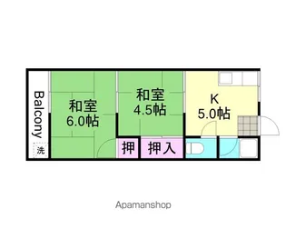 タツミハイツ【2階】の間取り