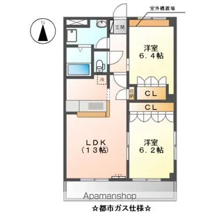 ガーデン池花【2階】の間取り