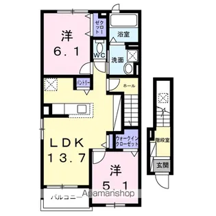 アドヴァンス立石【2階】の間取り