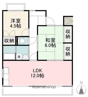 シーサイドハイツ屋島【4階】の間取り