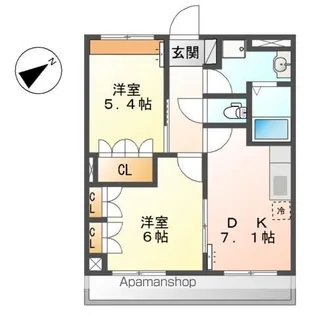 プレッソリーバ【203号室】の間取り