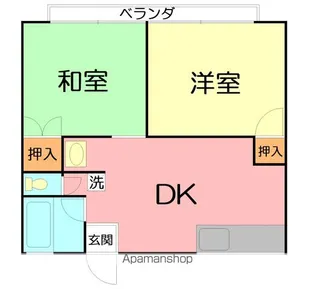 コーポ勇 C【2階】の間取り