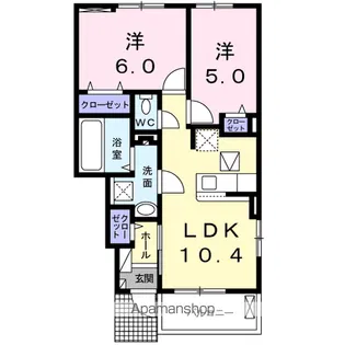 エクセルA【102号室】の間取り