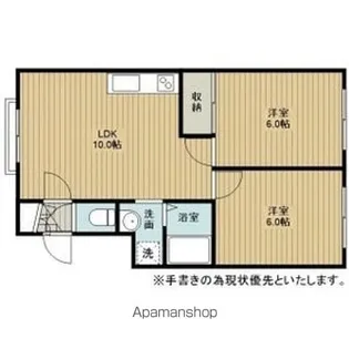 北海道江別市野幌屯田町【アパート】の間取り