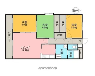 サニーコート坂野【3階】の間取り