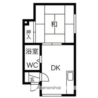 さくら中の島【208号室】の間取り