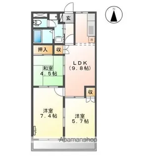 フォーシーズン【3階】の間取り