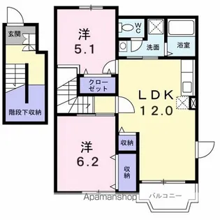 コリ-ヌメゾン【2階】の間取り