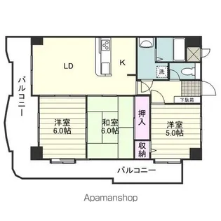 トーカンマンション平之町【801号室】の間取り