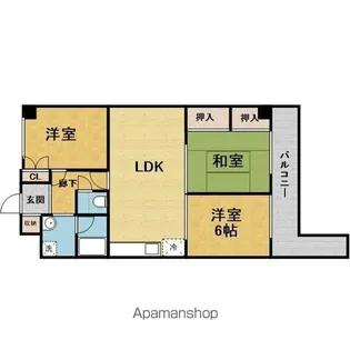 グリーンパレス千里中央A【202号室】の間取り