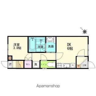 パール・ワンA【101号室】の間取り