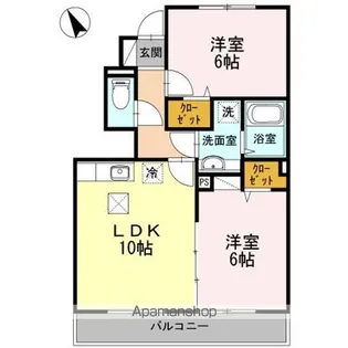 クレールソフィア【1階】の間取り