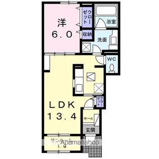 エレガンテ・アネモネ【1階】の間取り