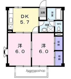 メゾンリーヴM・K【1階】の間取り