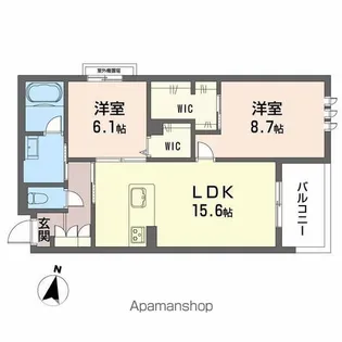 シャーメゾン セレーノ ベフ【2階】の間取り