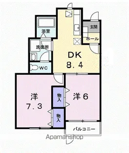 サンシティ東新田A【1階】の間取り