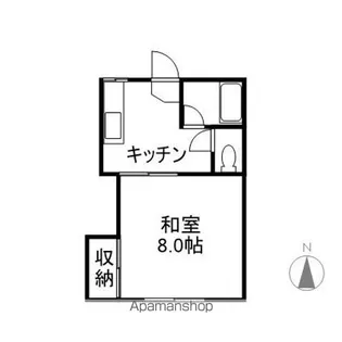 ハイネス鈴蘭【202号室】の間取り