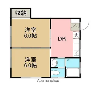 ハイツ西【105号室】の間取り
