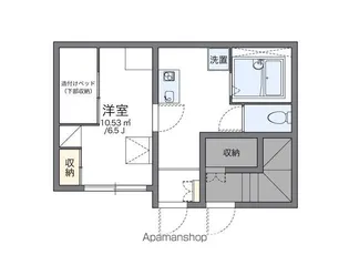 レオパレスメロディーベルⅢ【1階】の間取り