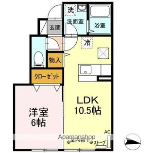 グランモア中央 B【1階】の間取り
