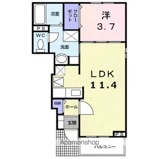 アルキラダ蔵王【1階】の間取り