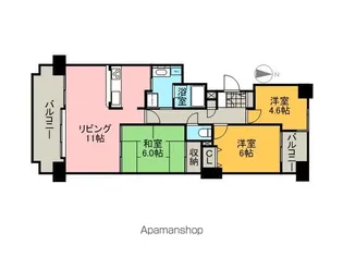 ダイアパレス北円山第3【2階】の間取り