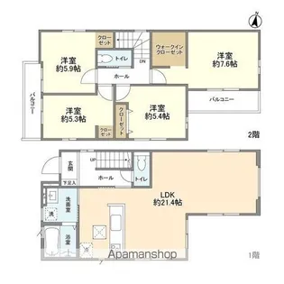 埼玉県さいたま市見沼区大字南中野【一戸建】の間取り