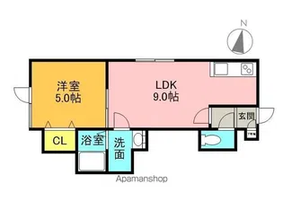桜ガーデン【106号室】の間取り