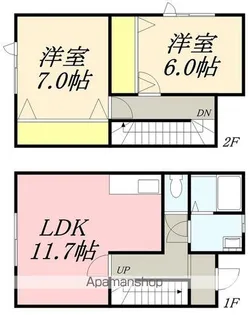 2LDKの間取り画像
