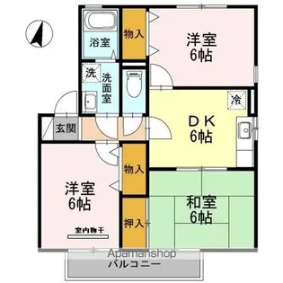 クリサンセマム B棟【1階】の間取り