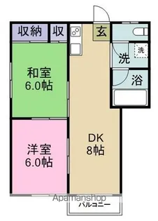 コーポ檀上【101号室】の間取り