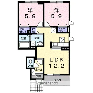 アルコバレーノⅢ【1階】の間取り