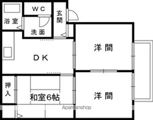 エスポアール北豊中【107号室】の間取り