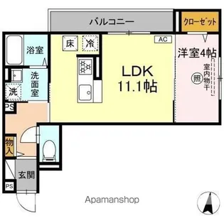 D-residence諸岡【1階】の間取り