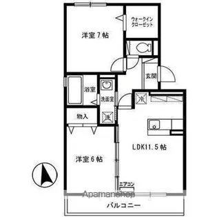 グラン・アンビシオン【3階】の間取り