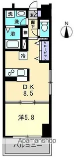 ファインスクエア錦町【405号室】の間取り