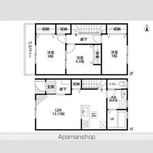 リーブルファイン六貫山【103号室】の間取り